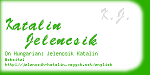 katalin jelencsik business card